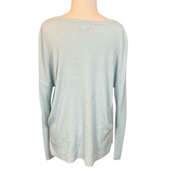 BP. Light Blue Size Small Ribbed Long Sleeve Scoop Neck Top Soft Light Wight - Picture 4 of 12
